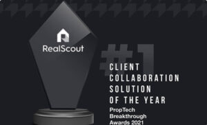 RealScout - #1 client collaboration solution of the year from PropTech Breakthrough Awards 2021